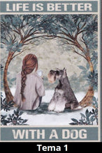 Carica l&#39;immagine nel visualizzatore di Gallery, Lattine di olio biologico con stampa vintage tema cani
