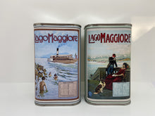 Carica l&#39;immagine nel visualizzatore di Gallery, Tema &quot;LAGO MAGGIORE&quot; 7 varianti - Olio extravergine di oliva biologico - lattina 500 ml con stampa vintage

