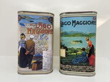 Carica l&#39;immagine nel visualizzatore di Gallery, Tema &quot;LAGO MAGGIORE&quot; 7 varianti - Olio extravergine di oliva biologico - lattina 500 ml con stampa vintage
