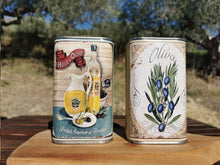 Carica l&#39;immagine nel visualizzatore di Gallery, vendita olio extravergine di oliva in lattina con stampa vintage 
