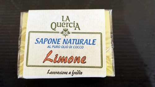saponetta al limone con olio essenziale, sapone naturale