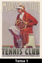 Carica l&#39;immagine nel visualizzatore di Gallery, stampa vintage tennis e sport
