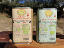 Carica l&#39;immagine nel visualizzatore di Gallery, Tema &quot;POLO&quot; - Olio extravergine di oliva biologico - lattina 500 ml con stampa vintage
